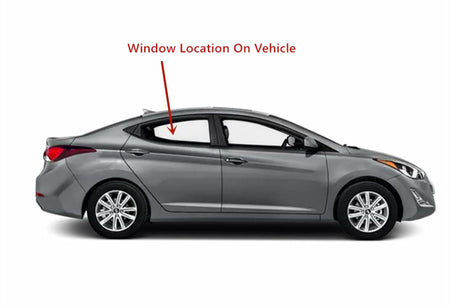 Passenger Right Side Rear Door Window Door Glass Compatible with Hyundai Elantra 4 Door Sedan 2011-2016 Models