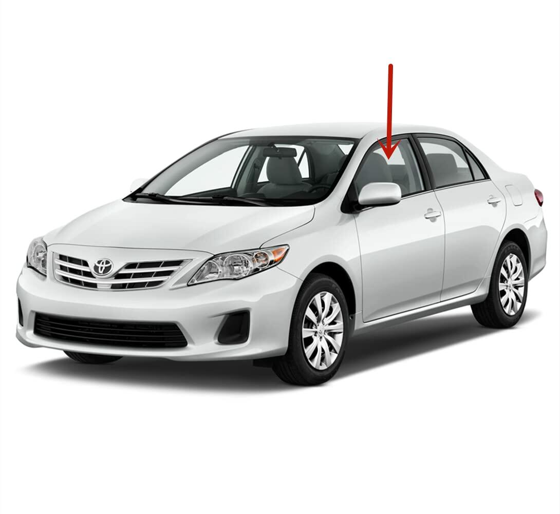 Driver Left Side Front Door Window Door Glass Compatible with Toyota Corolla 4 Door Sedan 2009-2013 Japan Built Models