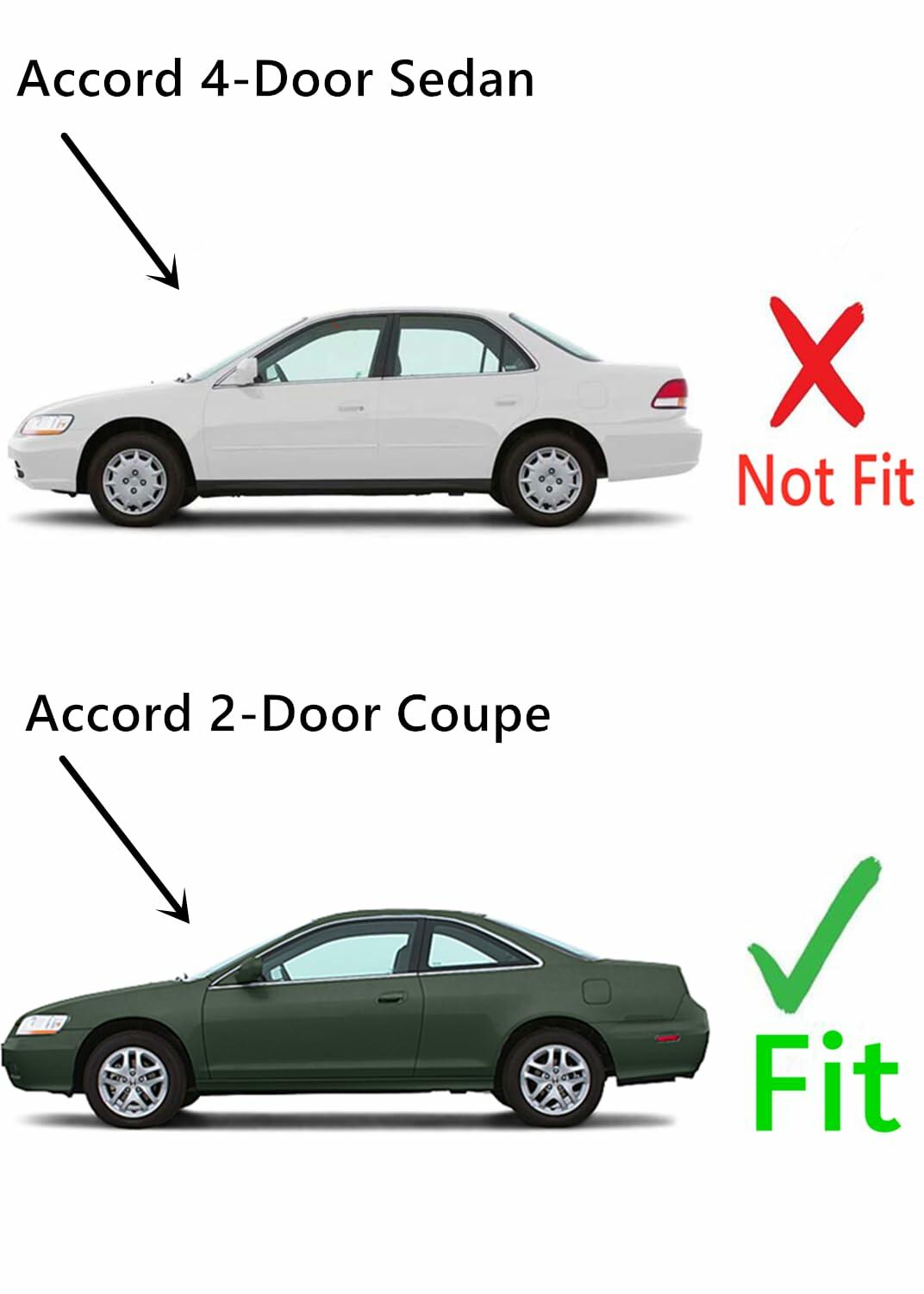 Driver Left Side Door Window Door Glass Compatible with Honda Accord 2 Door Coupe 1998-2002 Models