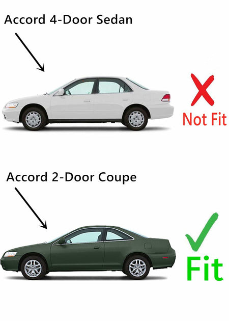 Driver Left Side Door Window Door Glass Compatible with Honda Accord 2 Door Coupe 1998-2002 Models