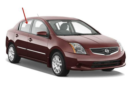 Passenger Right Side Rear Door Window Door Glass Compatible with Nissan Sentra 4 Door Sedan 2007-2012 Models