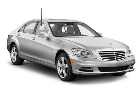 Tempered Passenger Right Side Front Door Window Door Glass Compatible with Mercedes Benz S350 S400 S550 S600 S63AMG S65AMG 2007-2013 Models