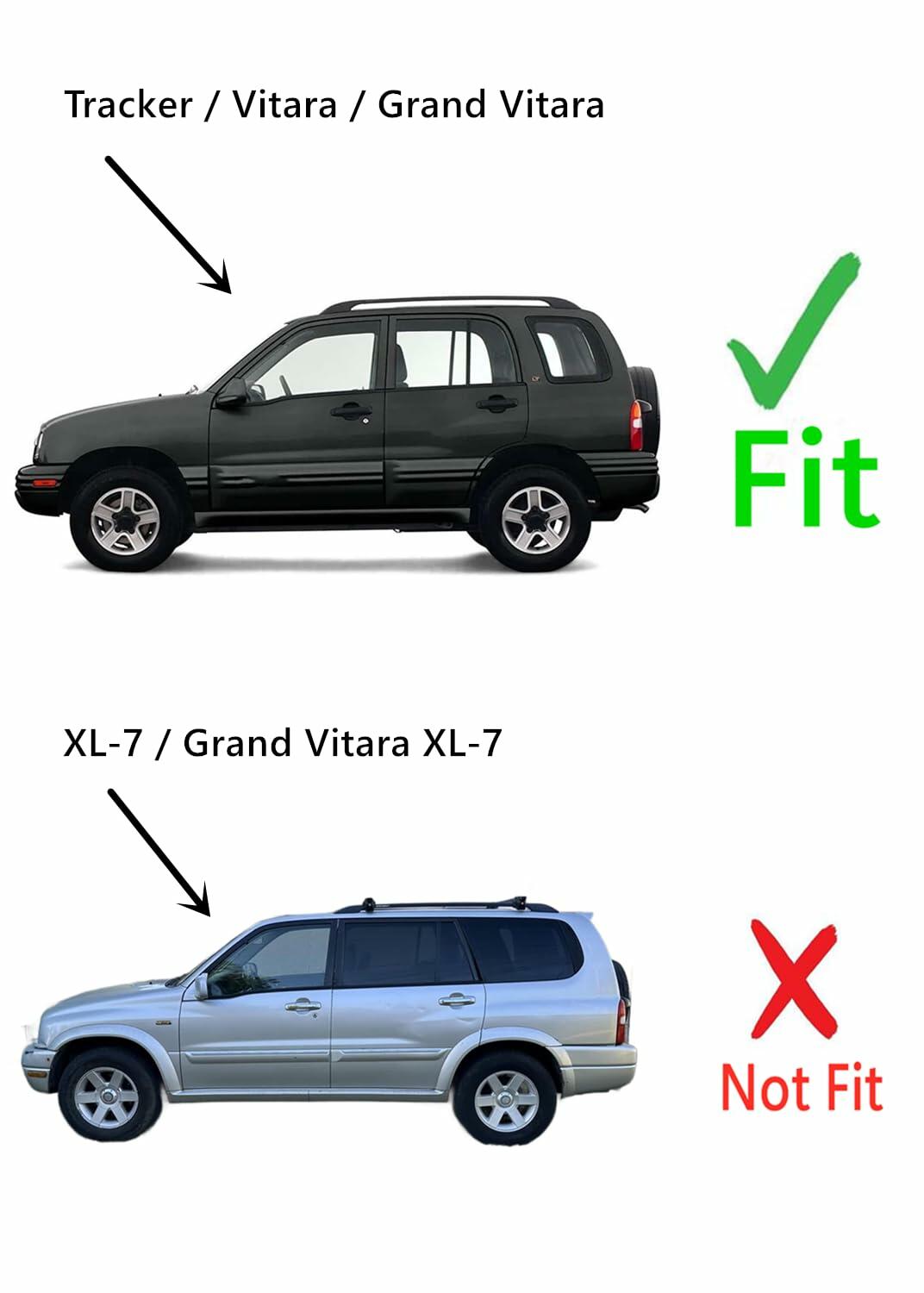 Driver Left Side Rear Quarter Window Quarter Glass Compatible with Suzuki Vitara/Grand Vitara/Chevrolet Tracker 1999-2005 4 Door Models