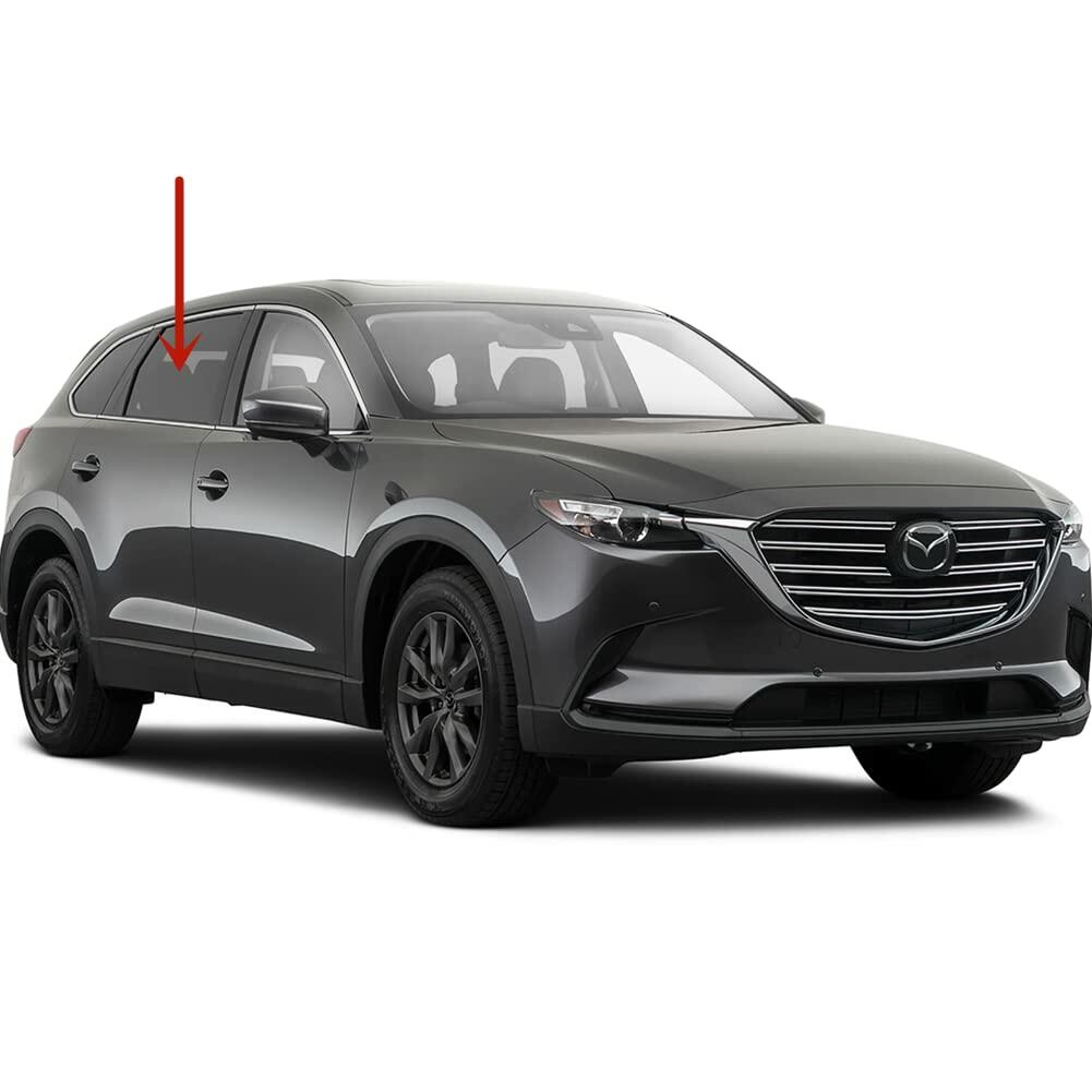 Passenger Right Side Rear Door Window Door Glass Compatible with Mazda CX-9 2016-2023 Models