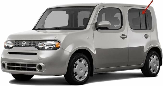 Driver Left Side Rear Vent Window Vent Glass Compatible with Nissan Cube 2009-2014 Vehicle Models