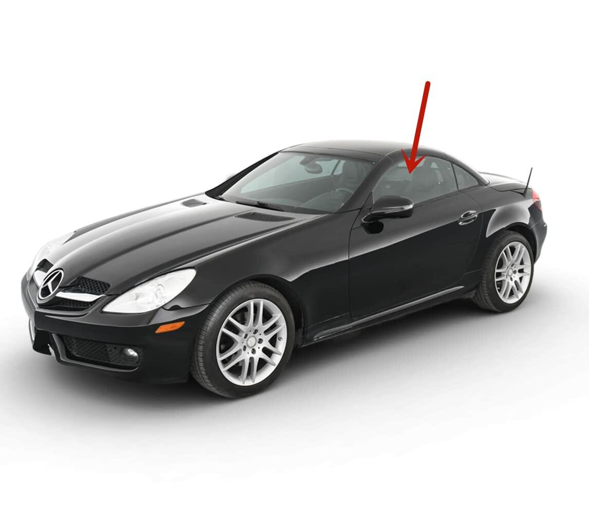 Tempered Driver Left Side Door Window Door Glass Compatible with Mercedes Benz SLK200 SLK280 SLK300 SLK350 SLK55AMG 2005-2012 Models