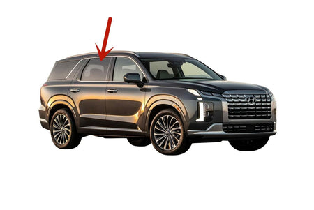 Tempered Passenger Right Side Rear Door Window Door Glass Compatible with Hyundai Palisade 2020-2025 Models