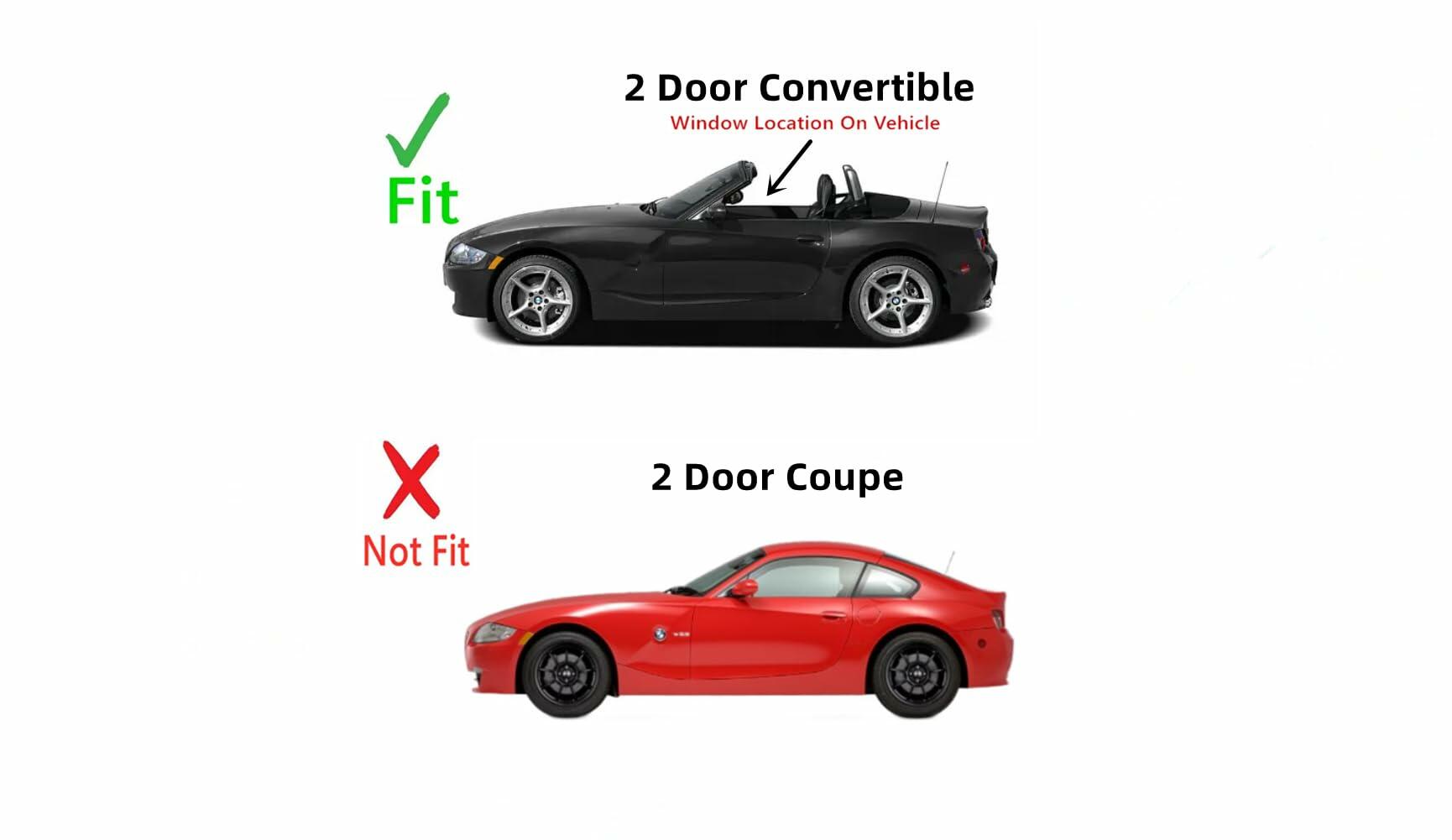 Driver Left Side Window Door Glass Compatible with BMW Z4/BMW M Roadster 2 Door Convertible 2003-2008 Models