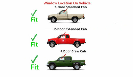 Driver Left Side Front Door Window Door Glass Compatible with Toyota Tacoma 1995-2004 Models