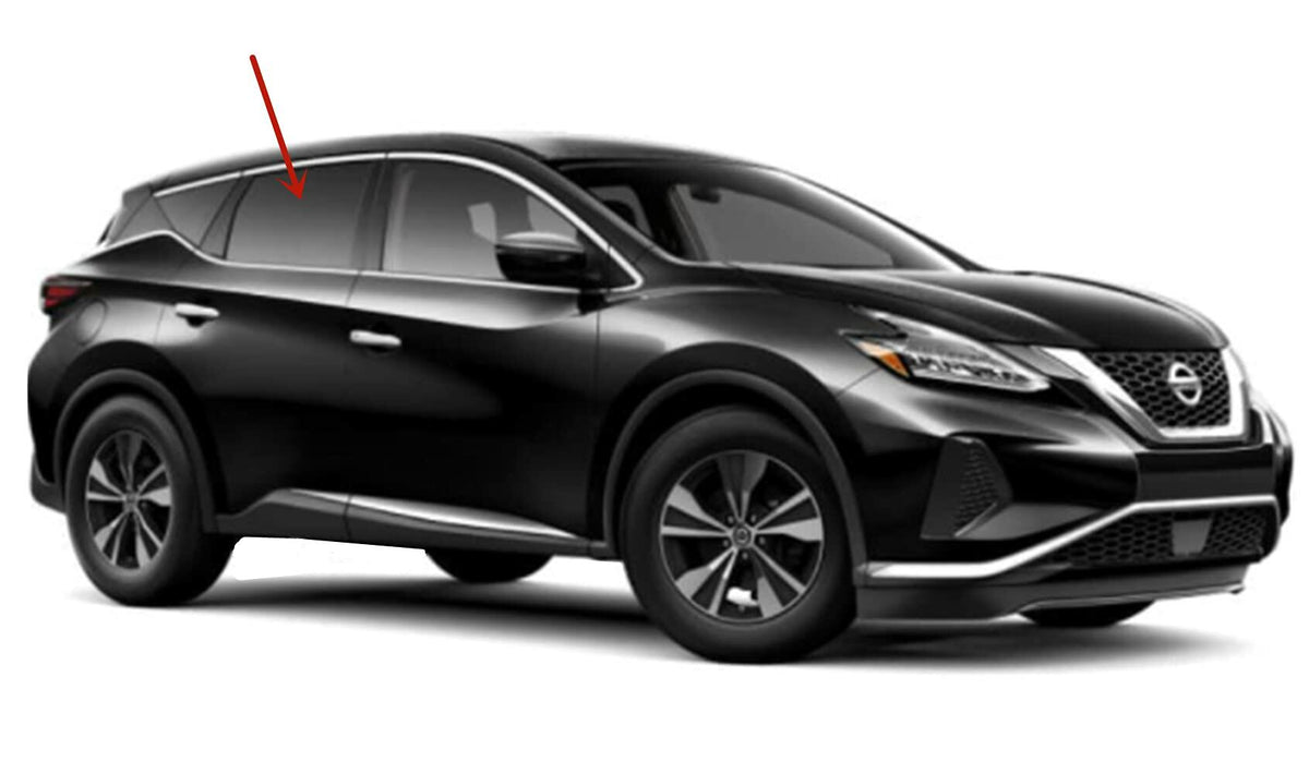 Passenger Right Side Rear Door Window Door Glass Compatible with Nissan Murano 2015-2024 Models