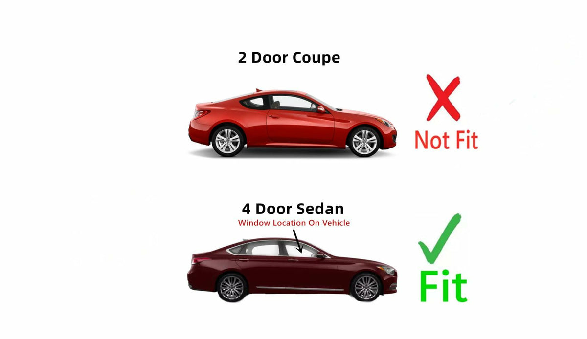 Passenger Right Side Front Door Window Door Glass Compatible with Hyundai Genesis 4 Door Sedan 2015-2016 Models
