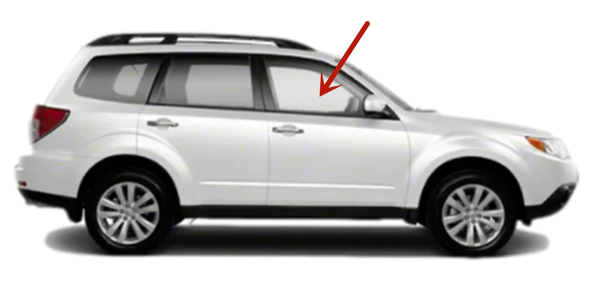Passenger Right Side Front Door Window Door Glass Compatible with Subaru Forester 2009-2013 Models