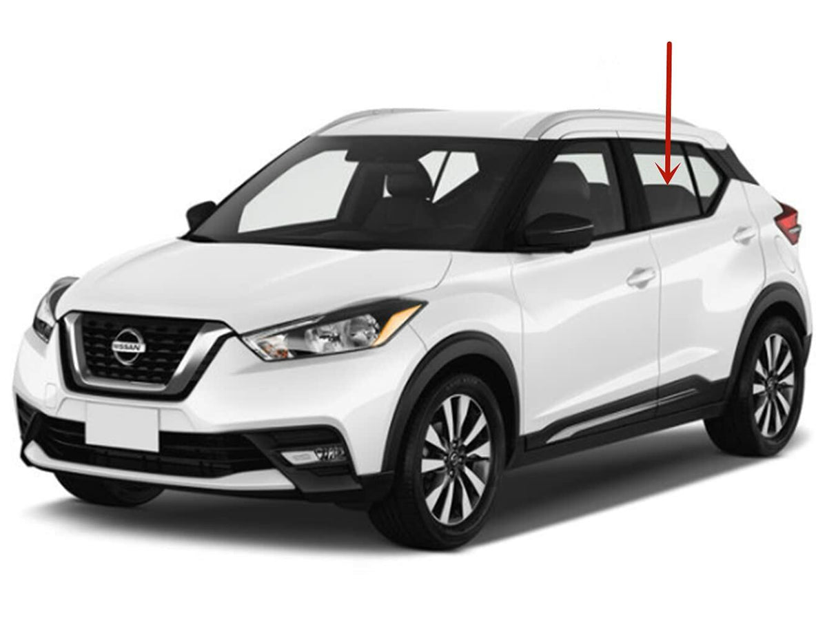 Driver Left Side Rear Door Window Door Glass Compatible with Nissan Kicks 2017-2024 Models