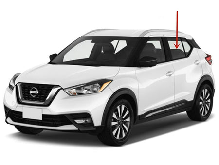 Driver Left Side Rear Door Window Door Glass Compatible with Nissan Kicks 2017-2024 Models
