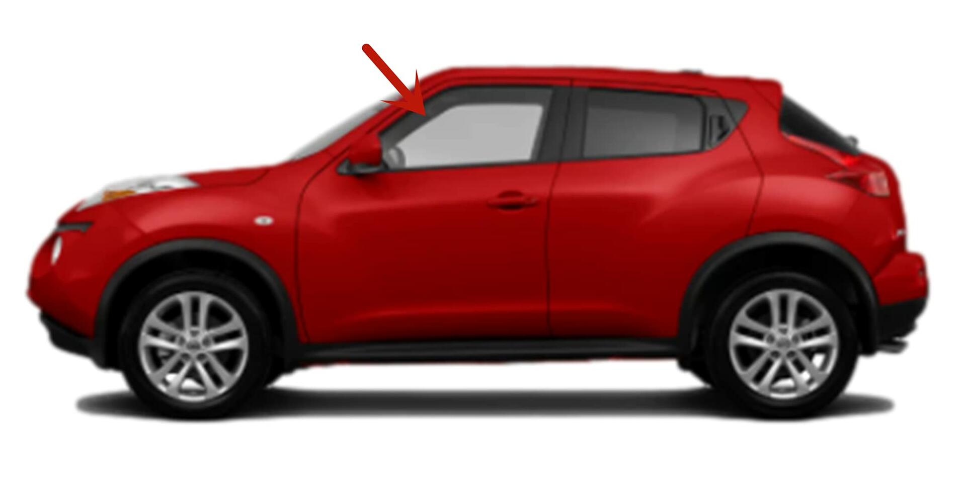 Driver Left Side Front Door Window Door Glass Compatible with Nissan Juke 2011-2017 Models
