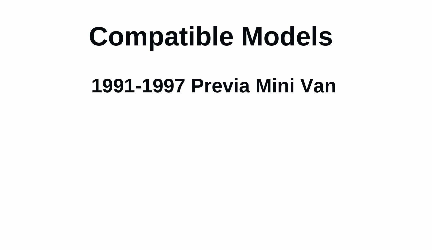 Driver Left Side Front Door Window Door Glass Compatible with Toyota Previa 1991-1997 Models