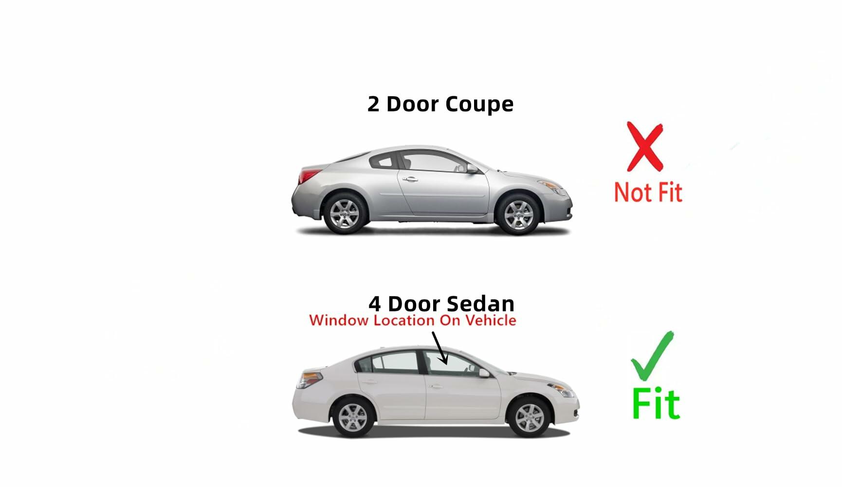 Passenger Right Side Front Door Window Door Glass Compatible with Nissan Altima 4 Door Sedan 2013-2018 Models