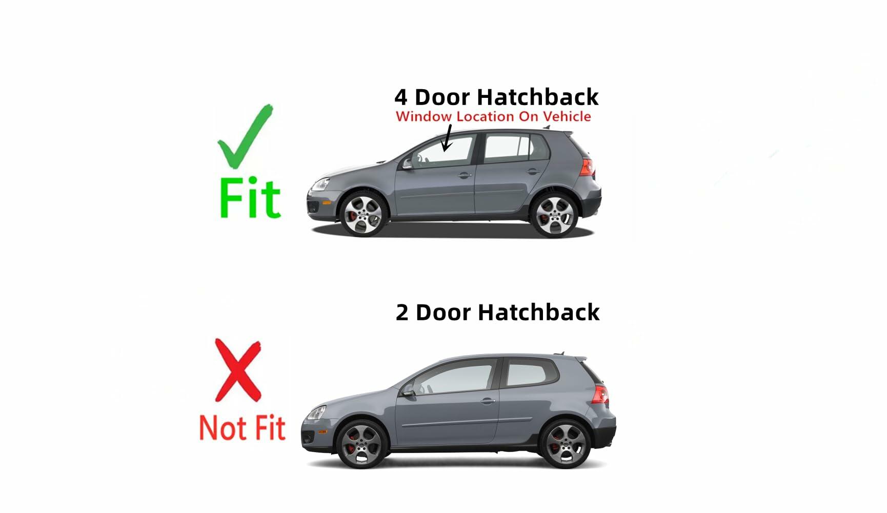 Driver Left Side Front Door Window Door Glass Compatible with Volkswagen Golf / GTI 4 Door Hatchback 2010-2014 Models
