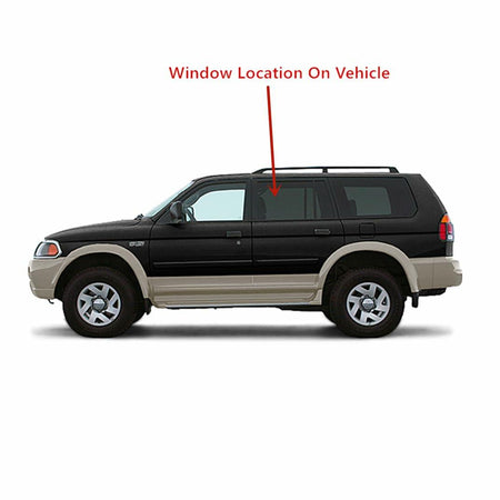 Driver Left Side Rear Door Window Door Glass Compatible with Mitsubishi Montero Sport 1997-2007 Models