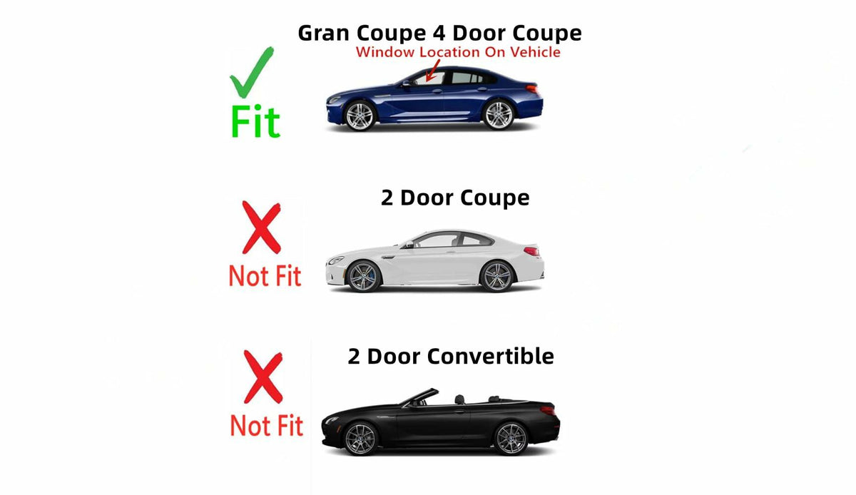 Driver Left Side Front Door Window Door Glass Compatible with BMW 640 Grand Coupe / 650 Grand Coupe / M6 Grand Coupe / Alpina B6 Grand Coupe 2013-2017 Models