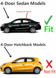Driver Left Side Rear Door Window Door Glass Compatible with Mitsubishi Mirage G4 4 Door Sedan 2017-2024 Models