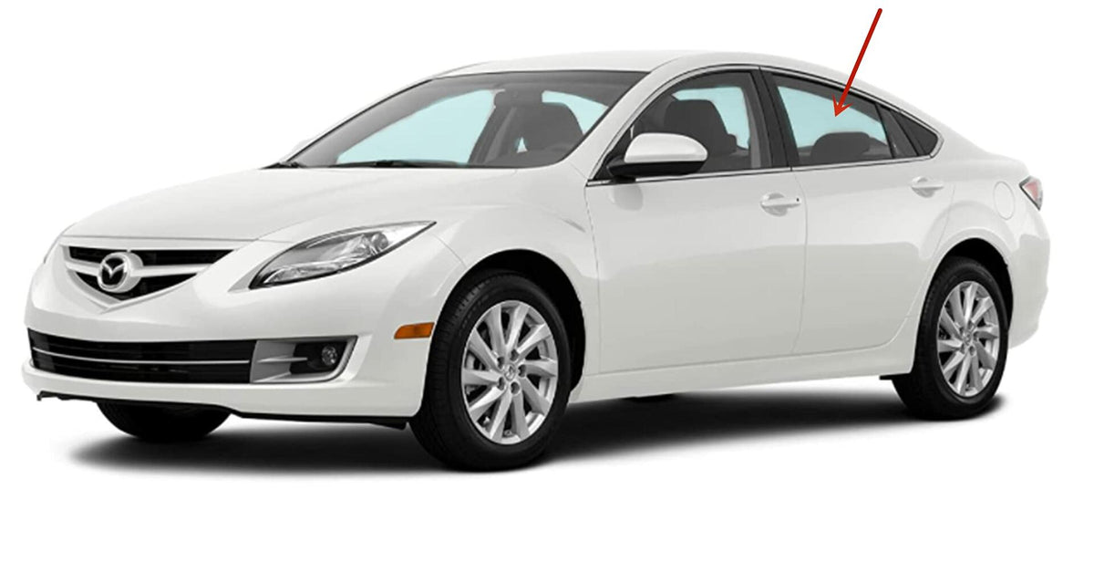 Driver Left Side Rear Door Window Door Glass Compatible with Mazda 6 2009-2013 Models