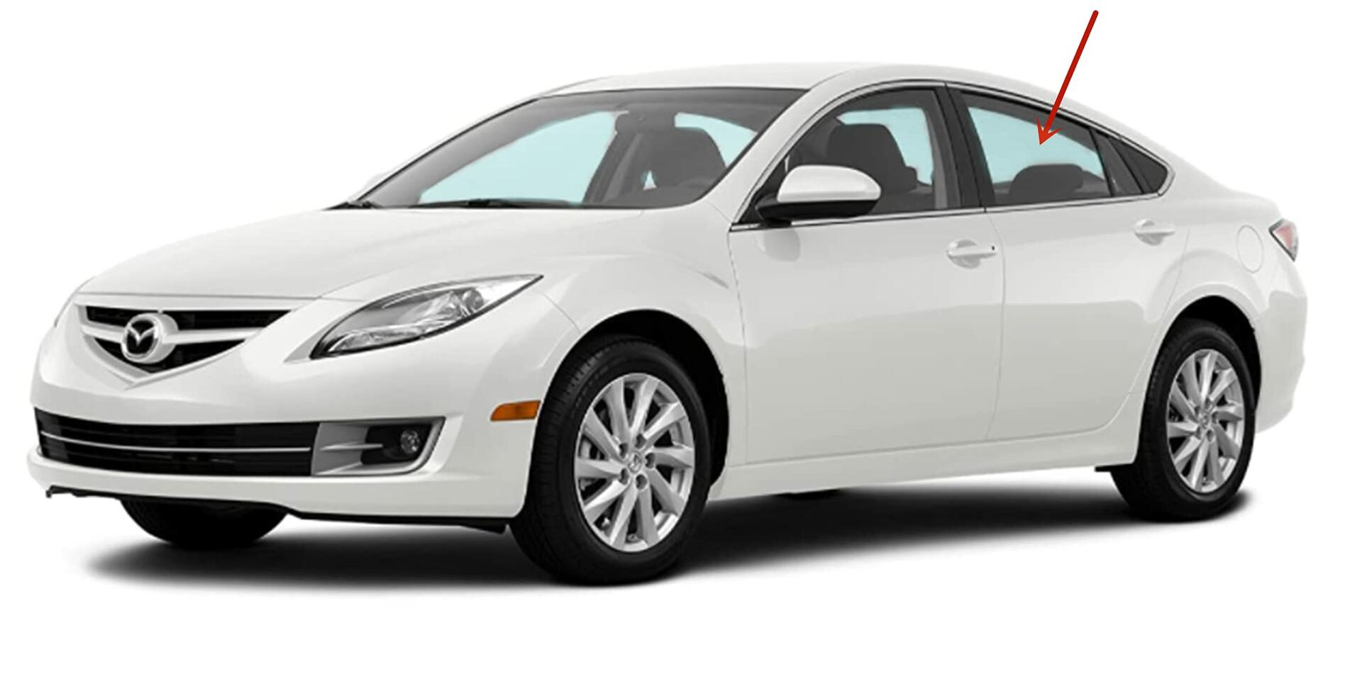 Driver Left Side Rear Door Window Door Glass Compatible with Mazda 6 2009-2013 Models