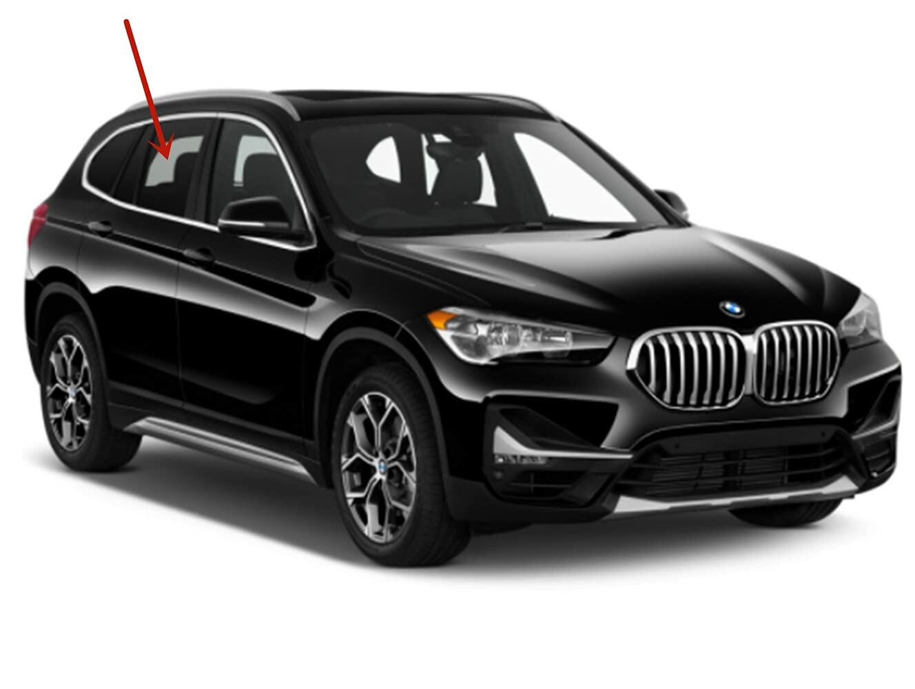 Passenger Right Side Rear Door Window Door Glass Compatible with BMW X1 2016-2022 Models