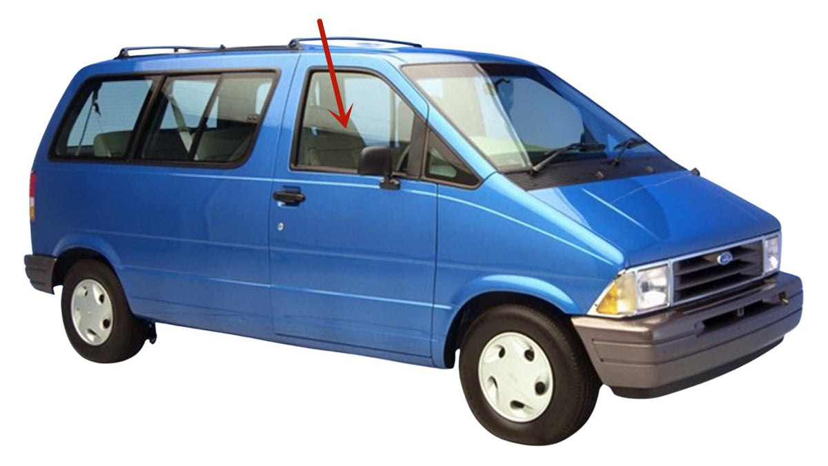 Passenger Right Side Front Door Window Door Glass Compatible with Ford Aerostar Van 1986-1997 Models