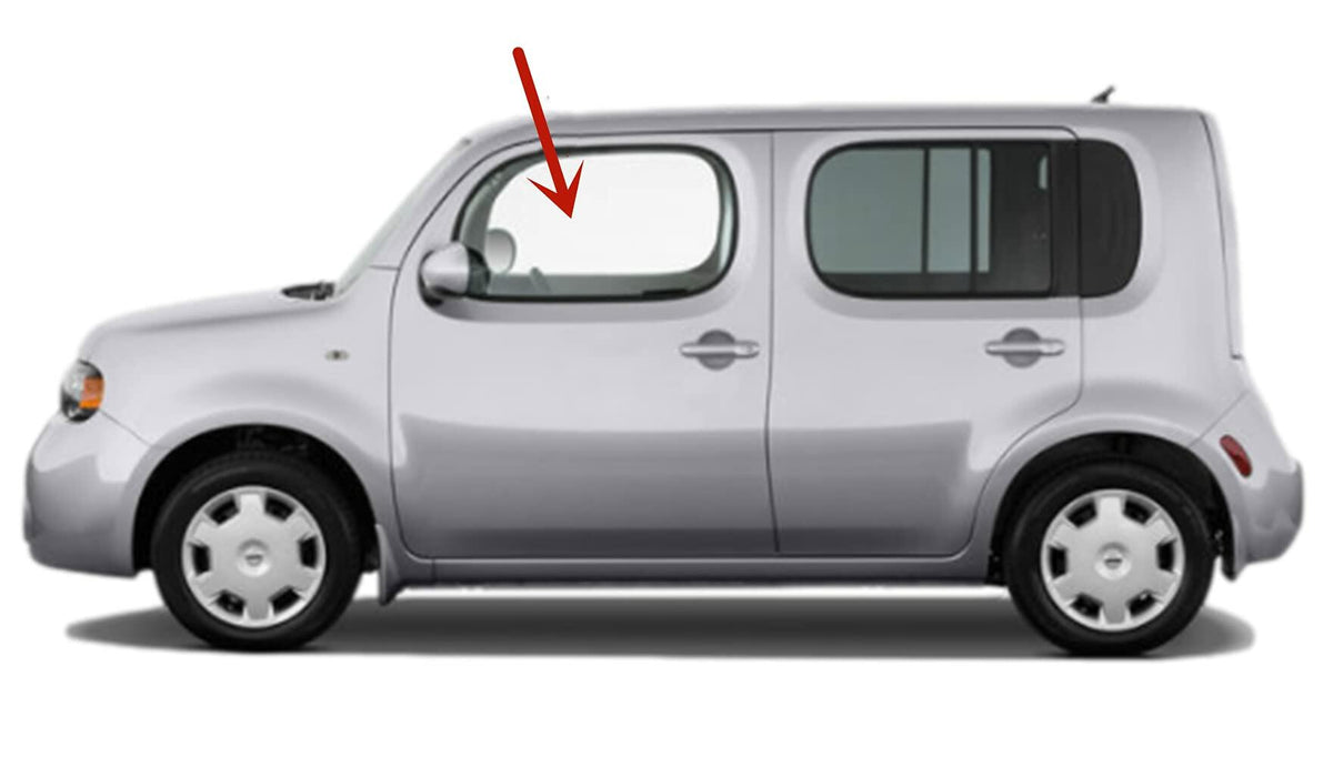 Driver Left Side Front Door Window Door Glass Compatible with Nissan Cube 2009-2014 Models