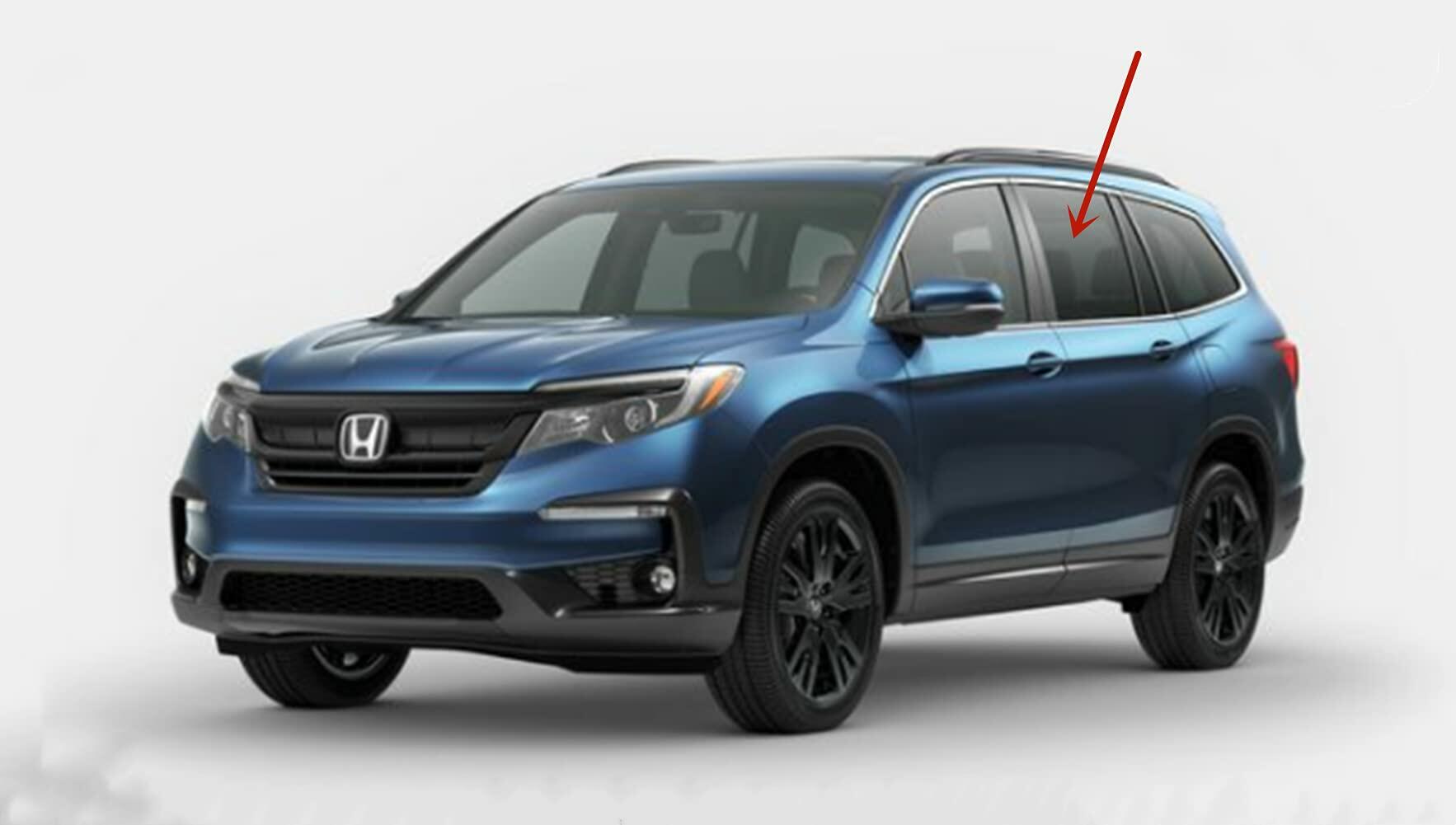 Driver Left Side Rear Door Window Door Glass 4MM Thickness Compatible with Honda Pilot 2016-2022 Models