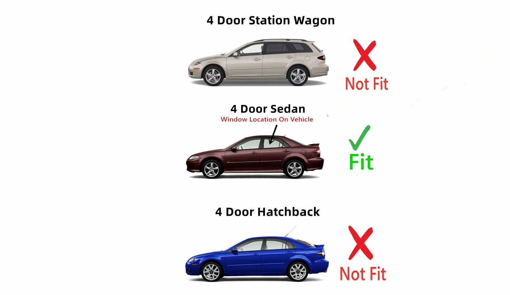 Driver Left Side Rear Door Window Door Glass Compatible with Mazda 6 4 Door Sedan 2003-2008 Models