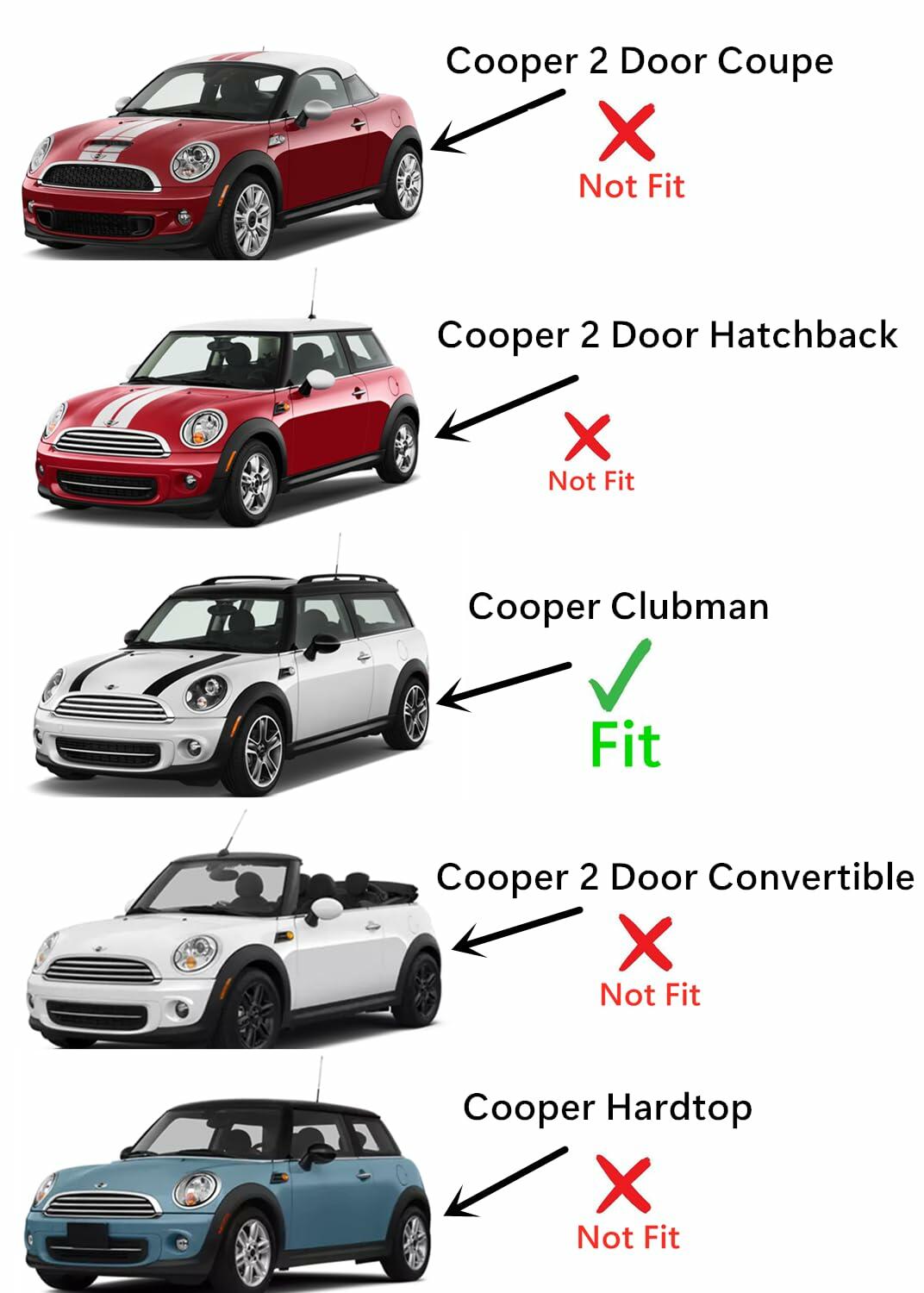 Driver Left Side Door Window Door Glass Compatible with Mini Cooper Clubman 2 Door Hatchback 2008-2014 Models