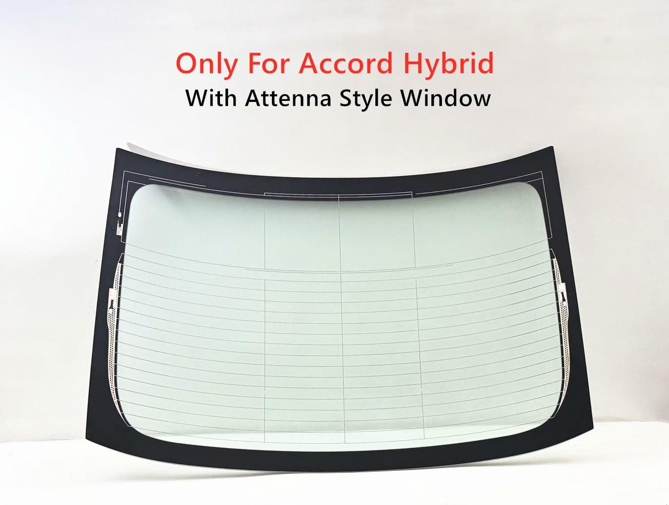 Tempered Heated Rear Window Back Glass Compatible with Honda Accord Hybrid 2023-2025 Models (For Hybrid Only)