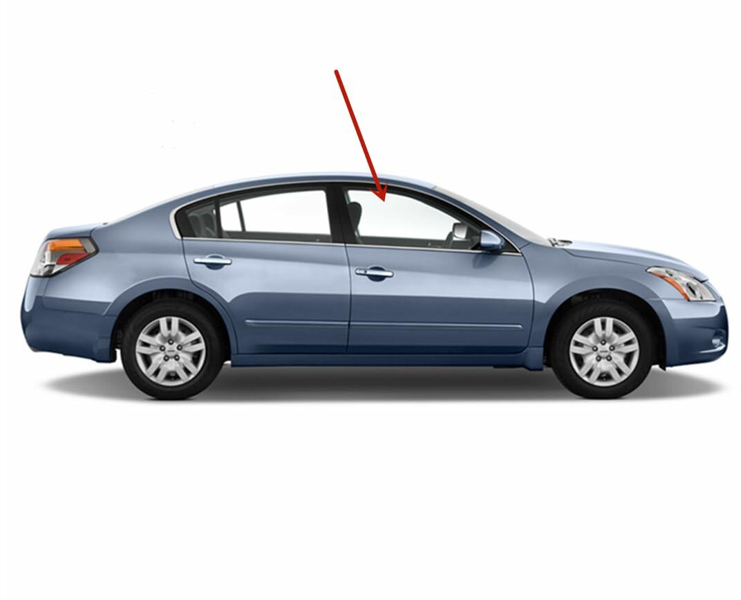 Passenger Right Side Front Door Window Door Glass Compatible with Nissan Altima 4 Door Sedan 2007-2012 Models