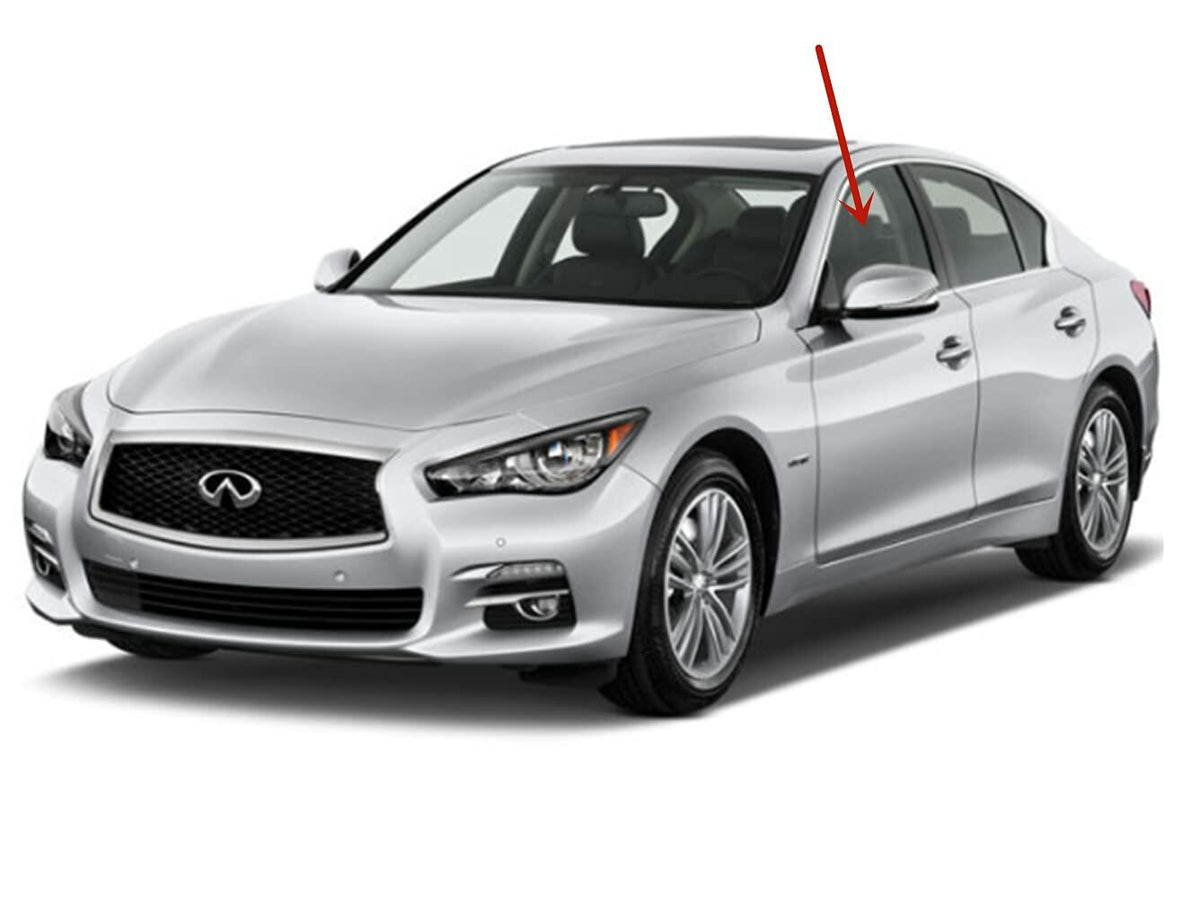 Tempered Driver Left Side Front Door Window Door Glass Compatible with Infiniti Q50 2014-2024 Models