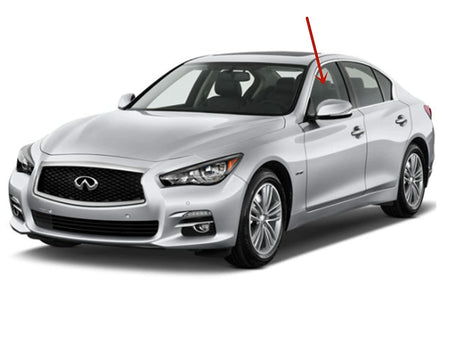 Tempered Driver Left Side Front Door Window Door Glass Compatible with Infiniti Q50 2014-2024 Models