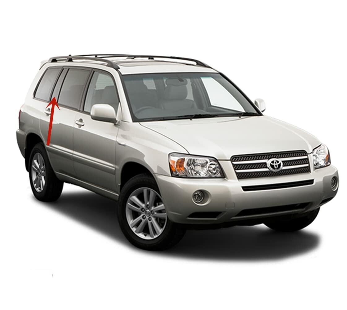 Passenger Right Side Rear Vent Window Vent Glass Compatible with Toyota Highlander 2001-2007 Models