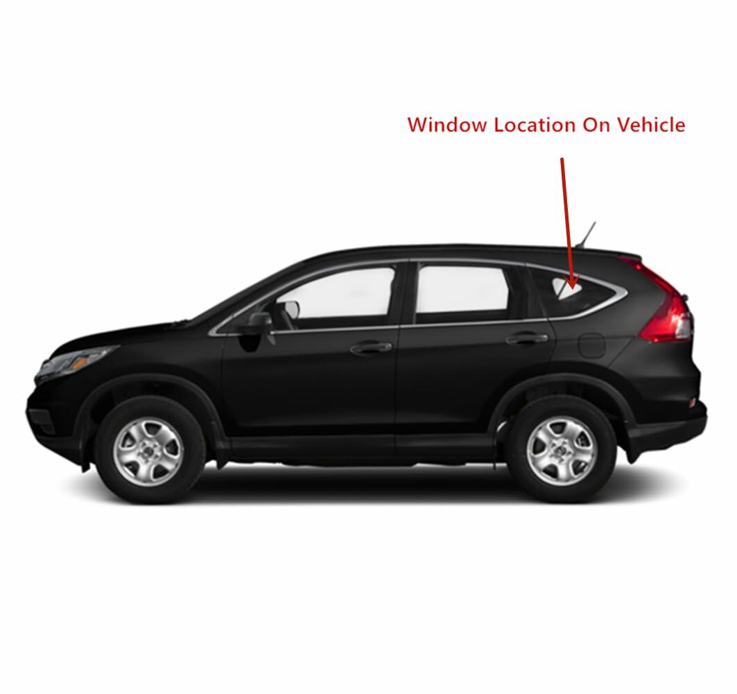 Passenger Right Side Quarter Window Quarter Glass Compatible with Honda CR-V 2012-2016 Models