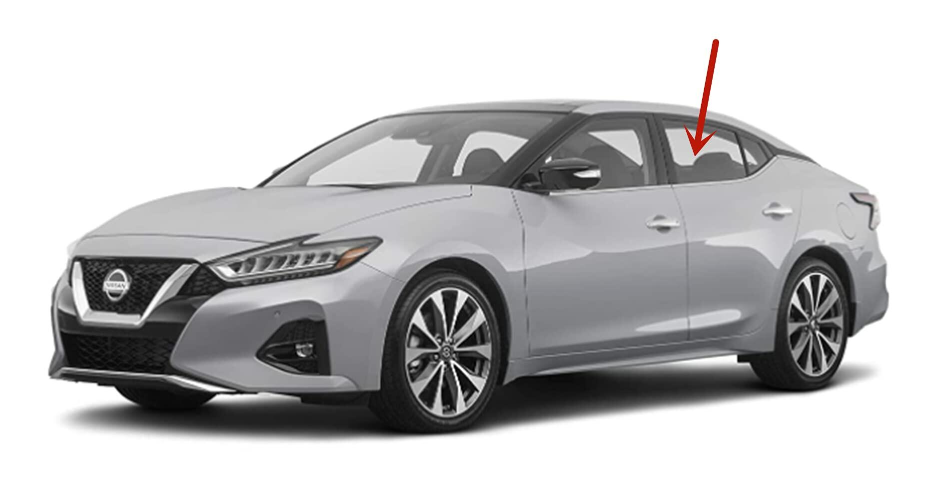 OEM Driver Left Side Rear Door Window Door Glass Compatible with Nissan Maxima 2016-2018 Models
