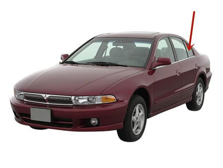 Driver Left Side Rear Vent Window Vent Glass Compatible with Mitsubishi Galant 4 Door Sedan 1999-2003 Models