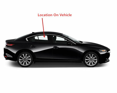 Passenger Right Side Rear Door Window Door Glass Compatible with Mazda 3 4-Door Sedan 2019-2026 Models