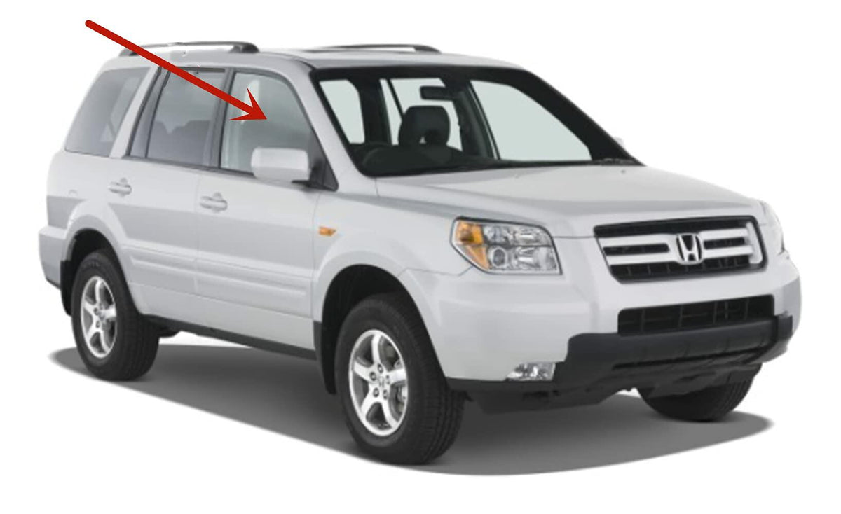 Passenger Right Side Front Door Window Door Glass Compatible with Honda Pilot 2003-2008 Models