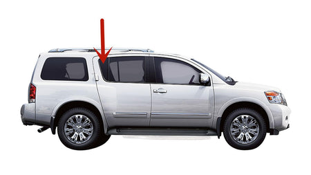 Passenger Right Side Rear Vent Window Vent Glass Compatible with Nissan Armada 2005-2014 Models / Pathfinder Armada 2004 Models