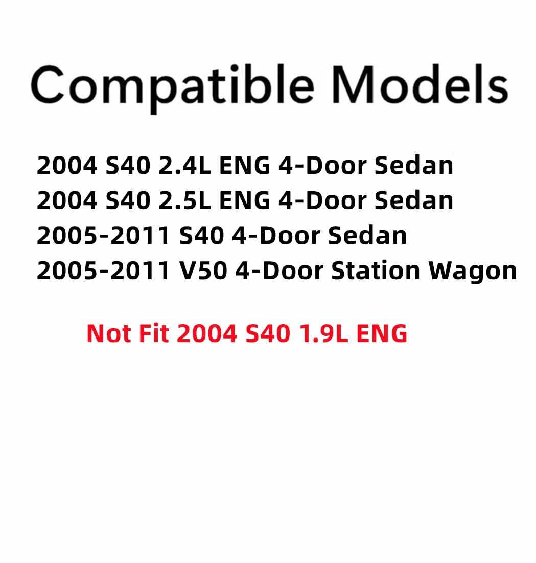 Driver Left Side Front Door Window Door Glass Compatible with Volvo S40 2.4L Eng & 2.5L Eng 2004 Models / S40 & V50 2005-2011 Models