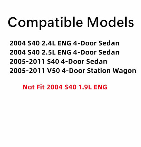 Driver Left Side Front Door Window Door Glass Compatible with Volvo S40 2.4L Eng & 2.5L Eng 2004 Models / S40 & V50 2005-2011 Models