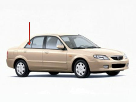 Passenger Right Side Rear Vent Glass Vent Window Compatible with Mazda Protege 323 4 Door Sedan 1990-1994 Models