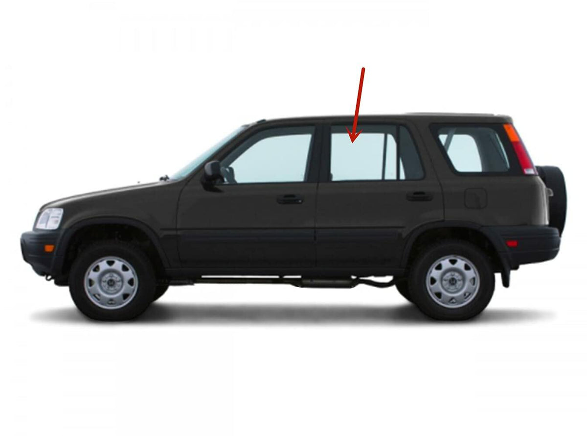 Driver Left Side Rear Door Window Door Glass Compatible with Honda CR-V 1997-2001 Models