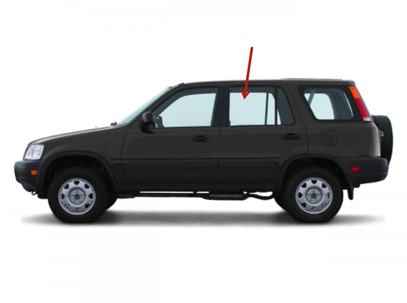Driver Left Side Rear Door Window Door Glass Compatible with Honda CR-V 1997-2001 Models