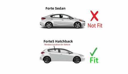Passenger Right Side Rear Door Window Door Glass Compatible with Kia Forte5 2014-2018 Models